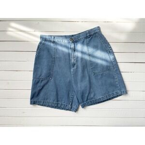 high waisted shorts 80s 90s vintage Mountain Lake pleated jean‎ shorts